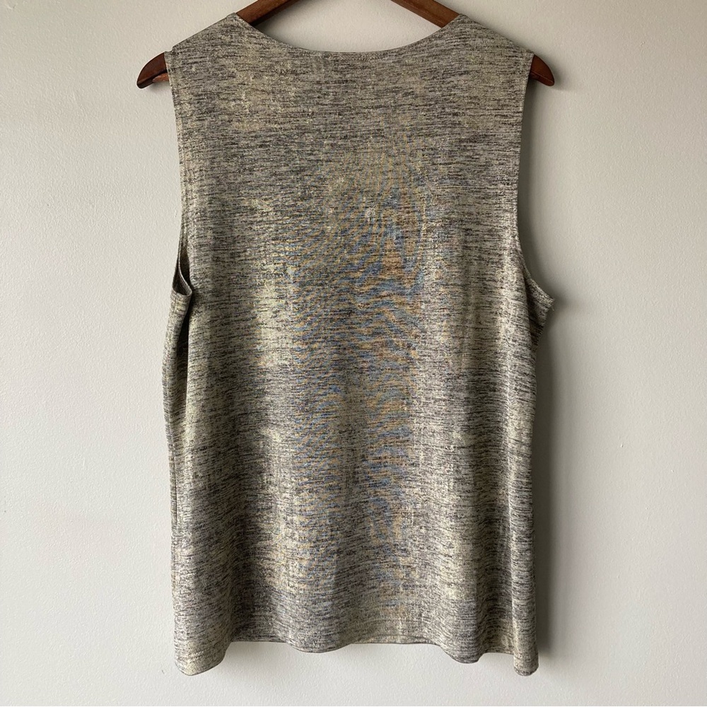 Chico’s Travelers Size 3 Gold Tank Top Blouse XL - Picture 2 of 7